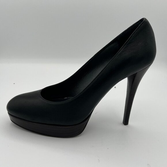 Stuart Weitzman Black Leather Platform Pumps – Size 8 - EUC - Picture 4 of 8